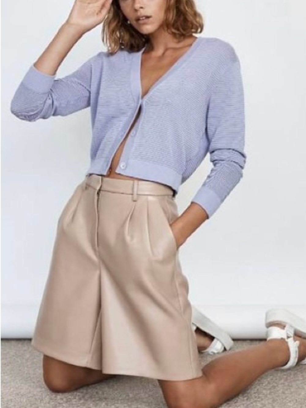 Wilfred Light Cropped Cardigan